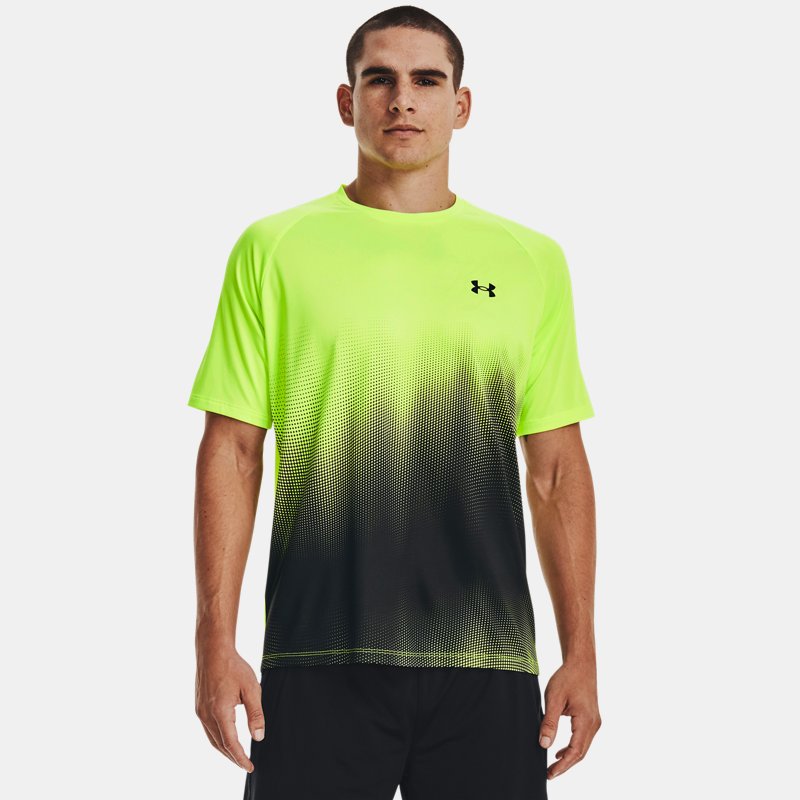 Men's  Under Armour  Tech™ Fade Short Sleeve Lime Surge / Black / Black XL